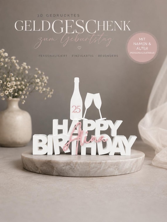 Geldgeschenk Geburtstag, Geldgeschenk Champagnerflasche , Geschenk Sektflasche , Gutschein,