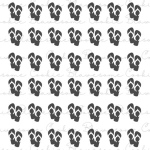 Summer Flip-Flop Stencil,Cookie Stencil, Fun Beach-Themed Design for Cookies, Cupcakes, and Treats