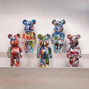グラフィティアート ベアブリック Graffiti bear statue - Etsy 日本