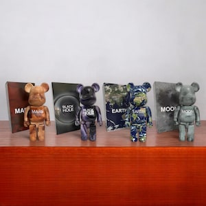 Bearbrick Space Figures Decorative Bearbrick Replica Collection Statue Hypebeast Figures Unique Hypebeast Gift for Figurine Lovers
