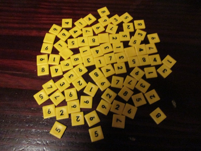 Lot of 85 Plastic Number Tiles Sudoku Game Pieces Etsy