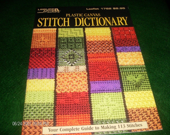 Plastic Canvas Stitch Dictionary Leisure Arts 1762 Plastic Canvas