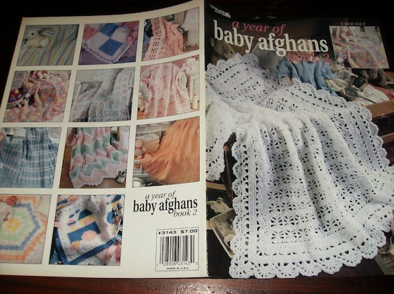 #2713 Leisure Arts Crochet Pattern Leaflet 5 Baby Afghans For New Arrivals