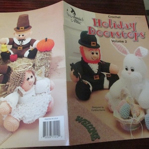 Stuffed Character Crocheting Holiday Doorstops Volume 2 Annie&#39;s Attic 871412 Crochet Pattern Leaflet