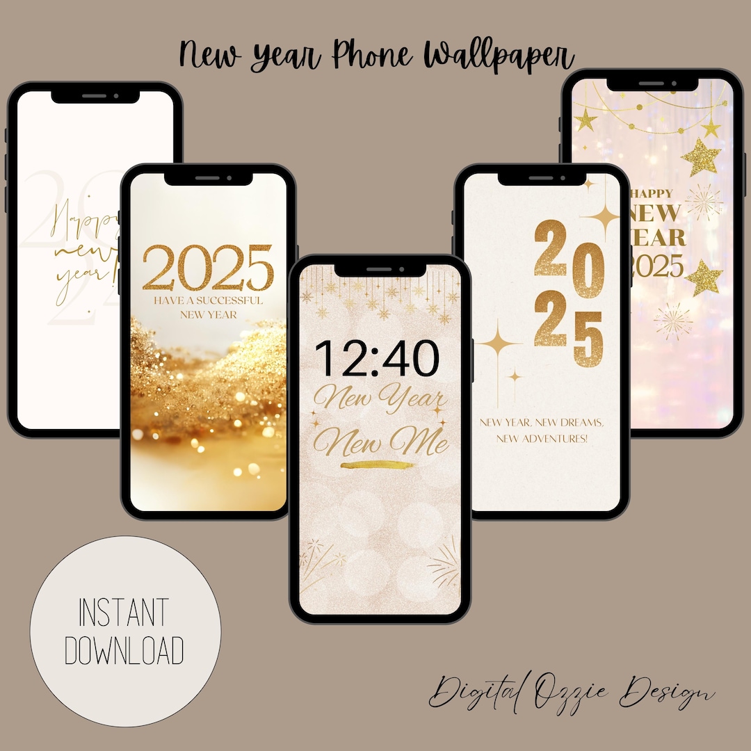 New Year Phone Wallpaper for 2025 iPhone 15 Aesthetic New Year