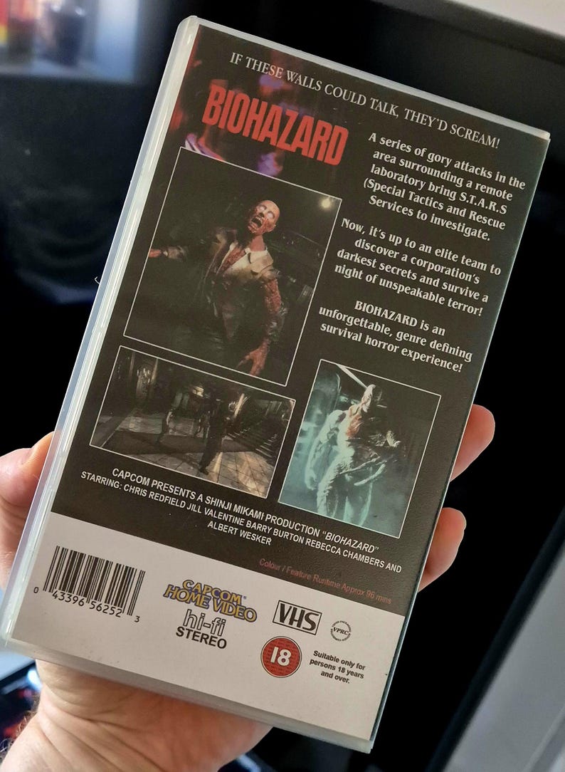 Resident Evil VHS Sleeve: Japanese Retro Biohazard Art (no Tape) - Etsy