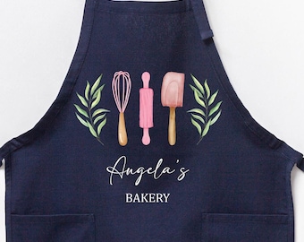 Baking Apron, Customized Apron, Personalized Gift, Cute Cotton Apron, Printed Apron, Cookie Baker Gift, Baker Gift,Cute Apron For Women Men