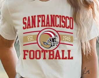 SF Football Shirt, Vintage Football Shirt, School Spirit Shirt, Football Shirt, Team Mascot Shirt, Football NFL Shirt, Football Fan Gifts