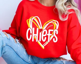 Chiefs Sweatshirt,Chiefs in My Heart Shirt,Football Sweatshirt,Gift For Football Fan,Chiefs Heart Love Shirt,Chiefs Shirt,Love Heart Chiefs