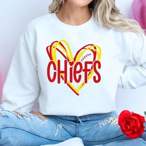 Chiefs Sweatshirt,Chiefs in My Heart Shirt,Football Sweatshirt,Gift For Football Fan,Chiefs Heart Love Shirt,Chiefs Shirt,Love Heart Chiefs