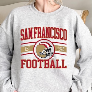 SF Football Sweatshirt, Vintage Football Sweatshirt, School Spirit, Football Shirt, Team Mascot Shirt, Football NFL Shirt,Football Fan Gifts