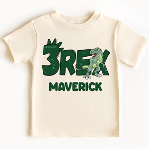 Personalized 3 Rex Dinosaur Birthday Shirt, Boys 3rd Birthday Shirt, Boys Dinosaur Birthday Theme Party Shirt, T Rex Birthday Shirt