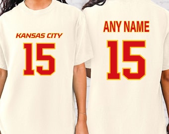 Comfort Colors Custom Sports Shirt,Custom Football Jersey Style T-Shirt,Personalized Unisex Football Tee, Football Gift,Football Fan Tee