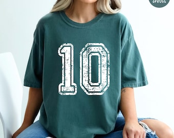 Comfort Colors Custom Sports Number Shirt: Personalized Football Tee