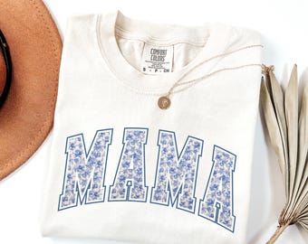 Comfort Colors Toile Floral Mama Shirt