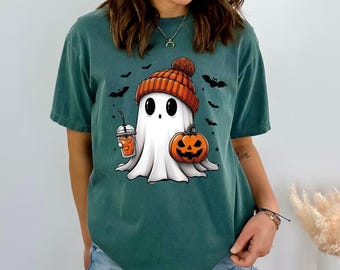 Comfort Colors Halloween Ghost Shirt: Retro Spooky Season Tee