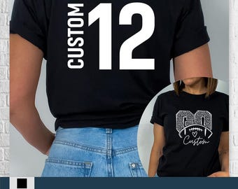 GO Team Mascot Shirt, Personalized Football Shirt, Custom Football Shirt, Football T-Shirt, Football Season Shirt, Your Name Football Shirt