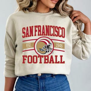 SF Football Sweatshirt, Football Vintage Style Sweatshirt,Unisex Football Gift,Football Crewneck Sweatshirt,Football Sweater,Football Shirt