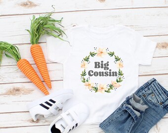 Big Cousin Shirt, Big Cousin Announcement, Cousin Shirt,Personalized Announcement,Big Cousin Kids Tee,Pregnancy Reveal Shirt,Cute Big Cousin