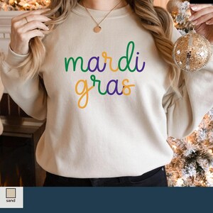Mardi Gras Carnival Sweatshirt, Retro Mardi Gras Sweatshirt, Fleur De Lis Tee, Fat Tuesday, Louisiana Parade Krewe, New Orleans Sweater,Nola
