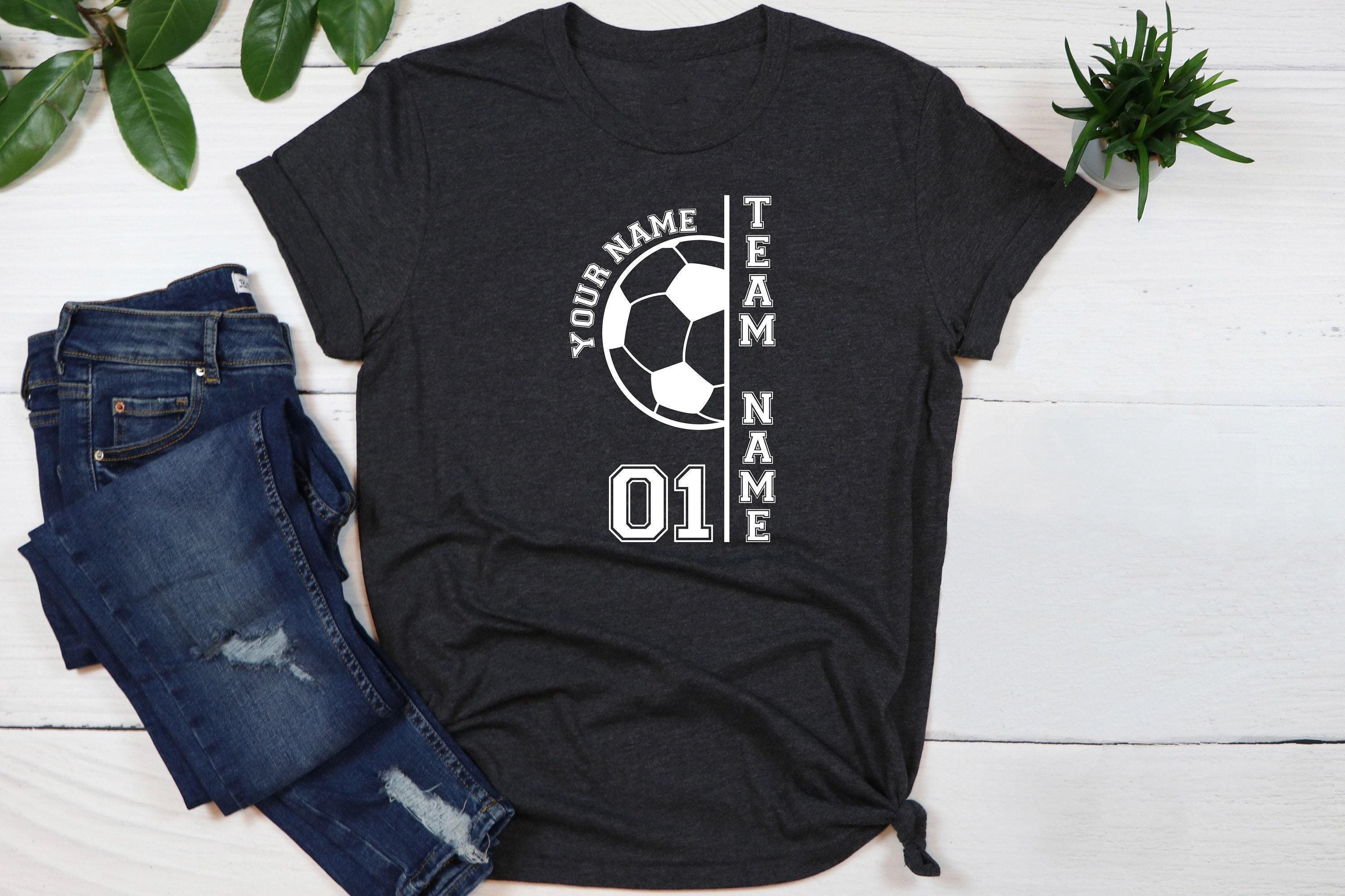 Custom Soccer Shirt, Game Day Shirt, Personalized Soccer Gifts, Soccer Player Gift, Soccer Mom Shirt,  Soccer Team Gifts, Player Name Shirt