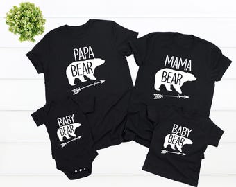 Mama Bear-Papa Bear-Baby Bear Shirt,Family Bear Shirts,Matching Family Shirts,Mommy and Me Shirts,Baby Shower Gift for Mom and Daddy Baby.
