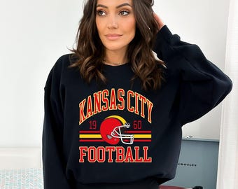Retro Football Sweatshirt, Crewneck Vintage Chief Fan Gift Football Crewneck Sweatshirt, Football Fan Tee, Football Lover Shirt, Game Day