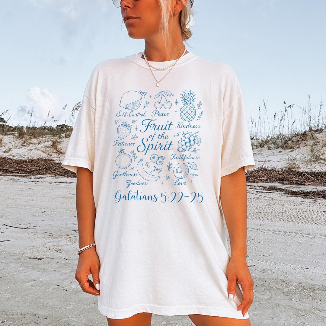 Comfort Colors Fruit of the Spirit T-shirt: Christian Bible Verse Tee ...