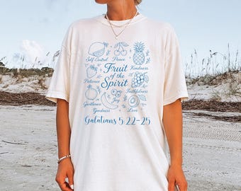 Comfort Colors Fruit of the Spirit T-Shirt: Christian Bible Verse Tee