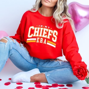 In My Chiefs Era Sweatshirt, Football Chiefs Sweatshirt, Football NFL Sweatshirt, Football Fan Gifts, Team Mascot Shirt, School Spirit Shirt
