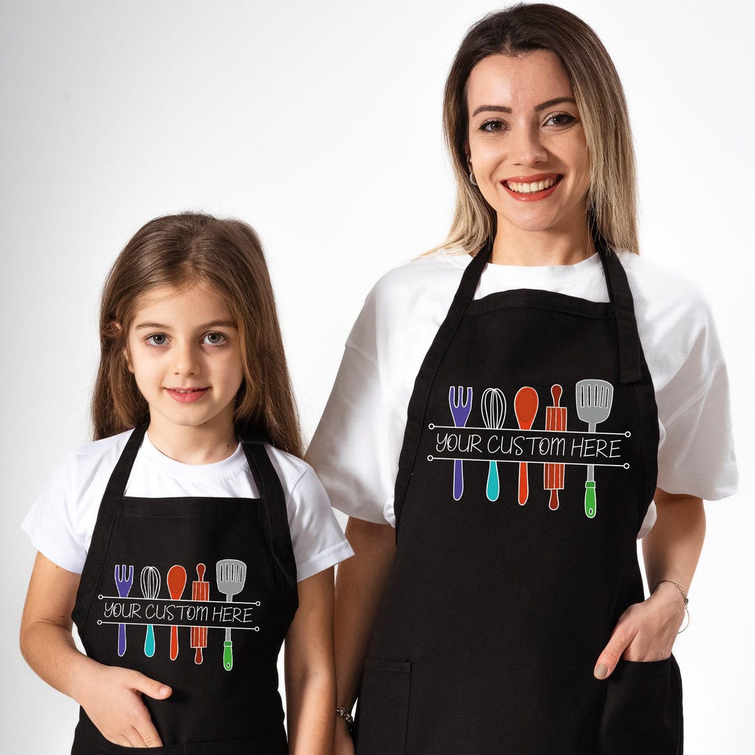 Gift Apron Mom Grandma,custom Split Frame Monogram Apron,kitchen ...