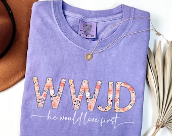 Comfort Colors WWJD Shirt: Christian Faith Graphic Tee