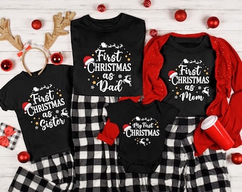First Christmas of Family Shirt, Personalized First Christmas Family Matching Shirt, My First Christmas Shirt, Our First Christmas Shirt