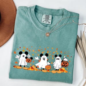 Comfort Colors Mickey Halloween Shirt, Mickey Ghost Shirt,Halloween Shirt,Mickey Autumn Shirt,Spooky Season Shirt,Fall Tee,Disney Halloween