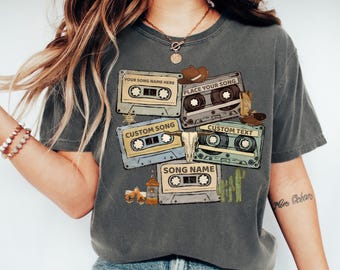Comfort Colors Cassette Tape Shirt: Personalized Country Music Gift