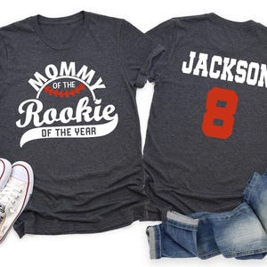 Baseball Rookie of the Year Matching T Shirts, Baseball Birthday T Shirts, Custom Baseball Theme Party Birthday, Personalized Baseball Gifts