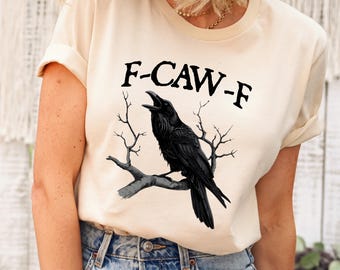 Funny Crow T-Shirt: Moonlit Raven Design, Autumn Style