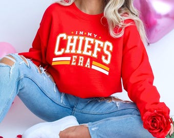 In My Chiefs Era Sweatshirt, Football Chiefs Sweatshirt, Football NFL Sweatshirt, Football Fan Gifts, Team Mascot Shirt, School Spirit Shirt