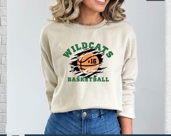 Custom Basketball Sweatshirt, Basketball Number Sweater, Personalized Basketball Mom Sweatshirt, Custom Basketball Team, Game Day Basketball
