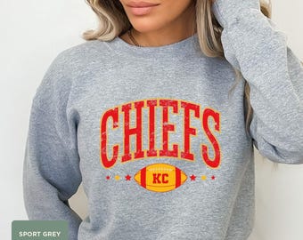 Chiefs KC Football Gildan Sweatshirt, KC Chiefs ,Football Season Sweatshirt, Chiefs  Sweatshirt, Football Lover Sweater, Football NFL Shirt
