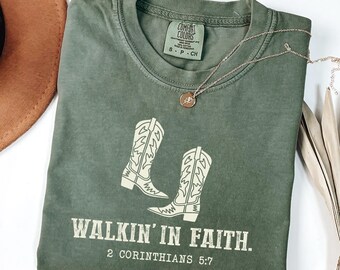 Comfort Colors Christian Bible Verse Shirt: Western Minimalist Tee