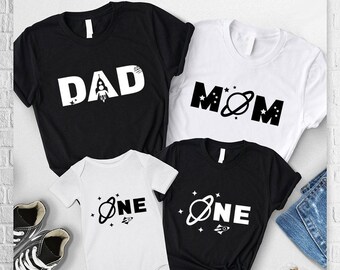 Personalized Space Birthday Shirt: Matching Family Astronaut Party