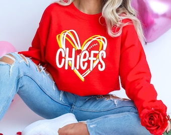 Chiefs Sweatshirt,Chiefs in My Heart Shirt,Football Sweatshirt,Gift For Football Fan,Chiefs Heart Love Shirt,Chiefs Shirt,Love Heart Chiefs