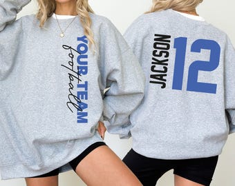 Personalized Football Mom Sweatshirt: Jersey Number, Game Day Hoodie