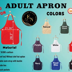 a picture of an adult apron colors