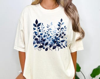 Comfort Colors Blueberries, Aesthetic Fruit Shirt, Fruit Shirt, Vintage Graphic Shirt, Foodie Gift, Foodie, Plant Lover Shirt, Gardener Tee