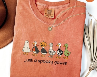 Comfort Colors Halloween Goose Shirt: Funny Spooky Season Tee