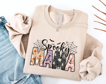 Spooky Mama Halloween Sweatshirt: Gift for Mom