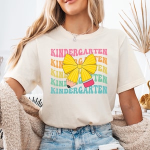 Kindergarten Coquette Pencil Bow Shirt: Back to School Tee