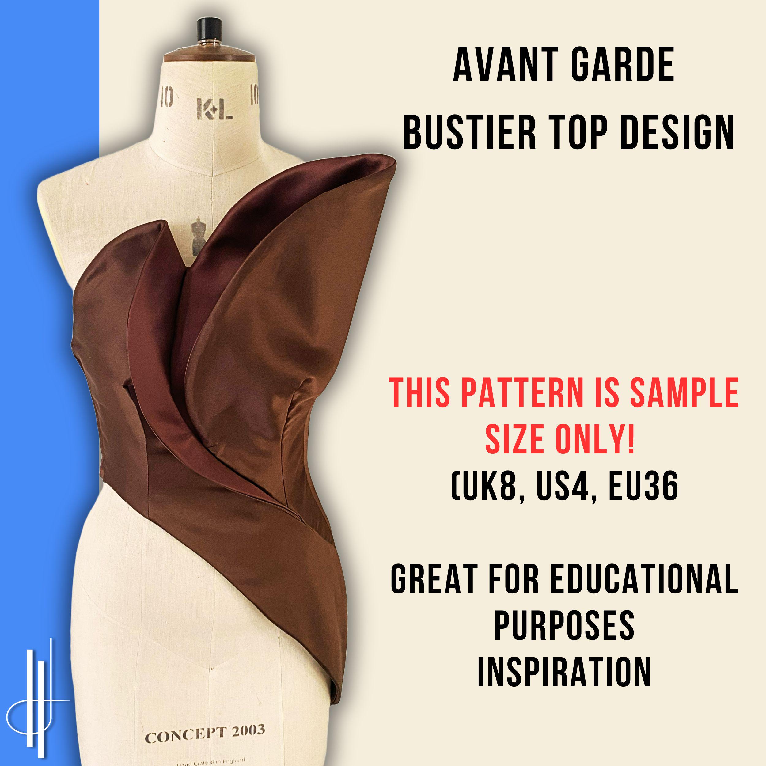 Avant Garde Bustier Top Sewing Pattern (PDF Pattern & Instructions ...